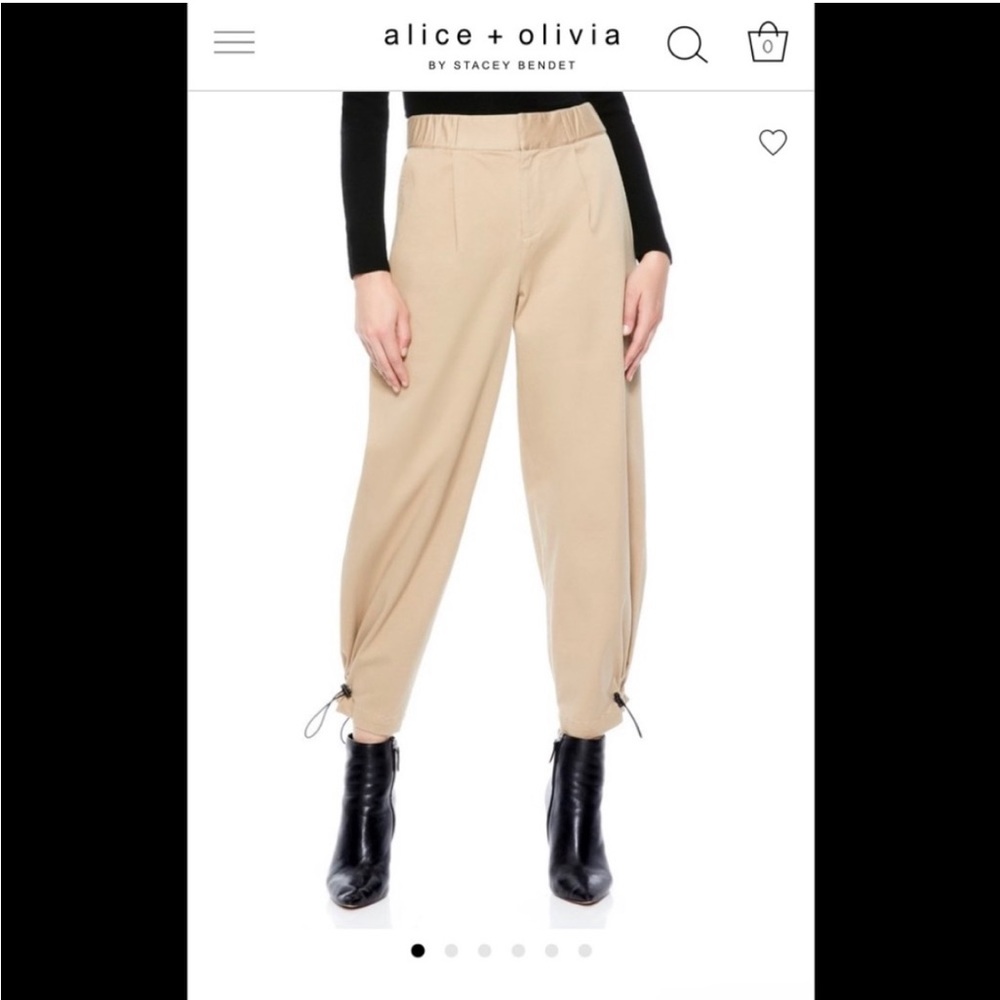 NWT Alice + Olivia Paris Chino Joggers Sz 4